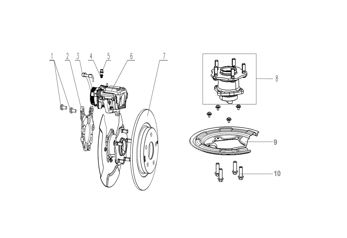 F1T1 - Rear brake assembly module