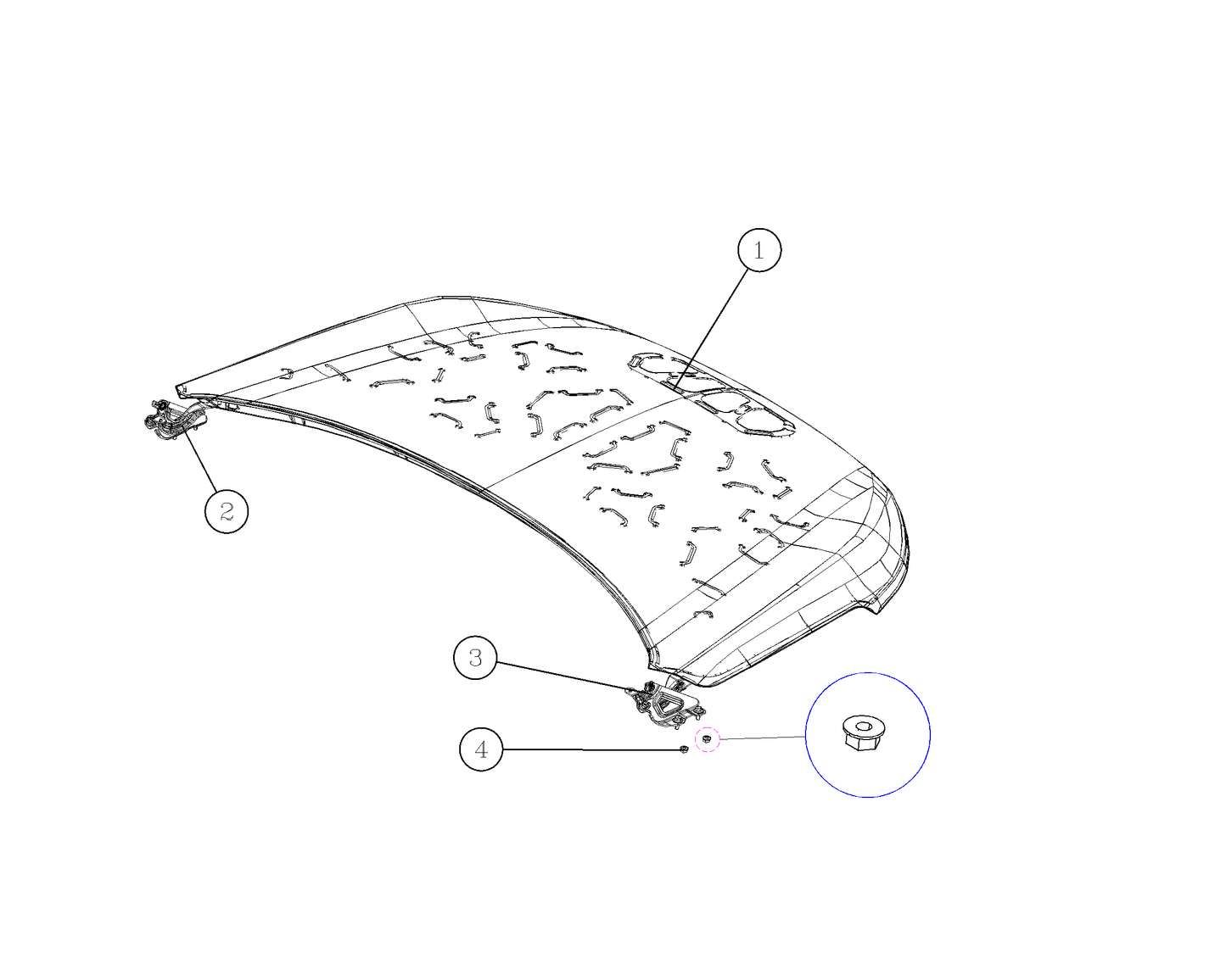 F1T1 - Engine hood assembly