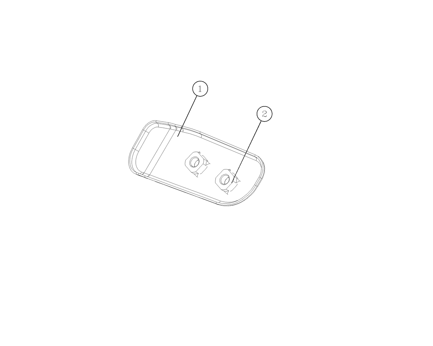 F1T1 - Trunk lid left hinge mounting reinforcing plate assembly