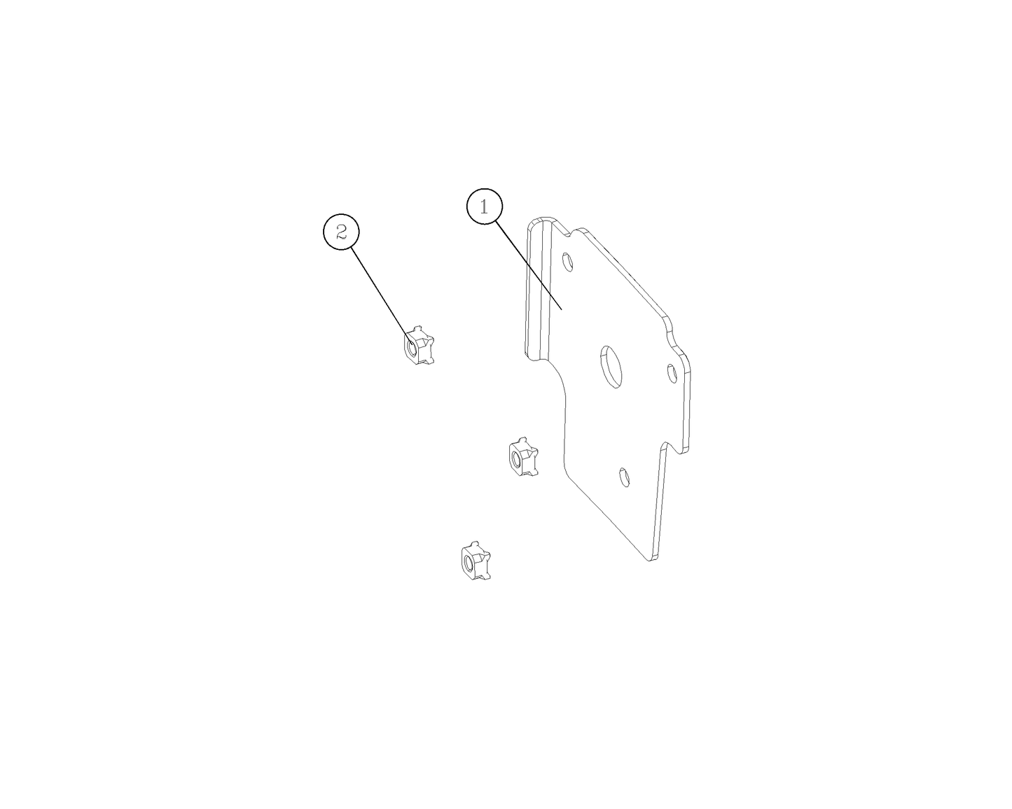 F1T1 - Front anti-collision beam connecting plate assembly