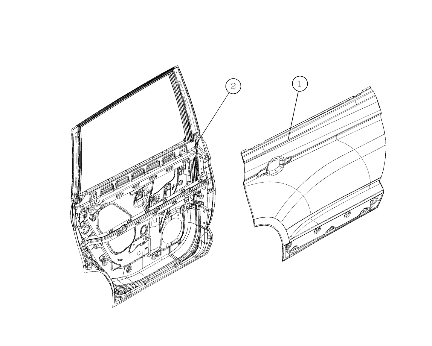F1T1 - RR door welding assembly