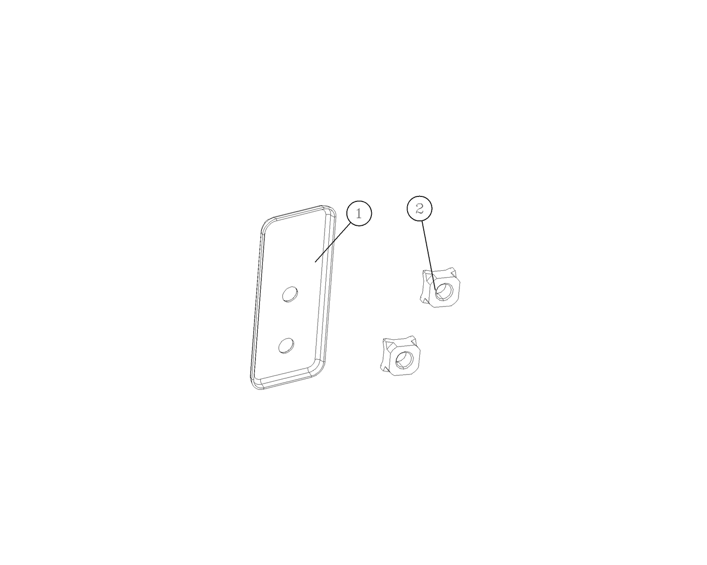 F1T1 - Trunk lid stop block installation reinforcing plate assembly