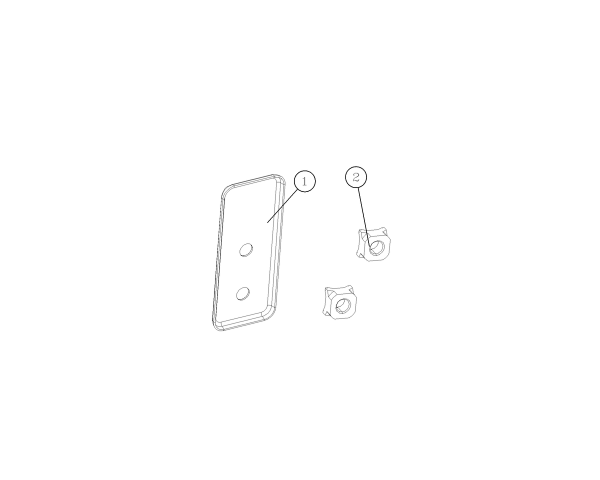 F1T1 - TRUNK LID STOP BLOCK INSTALLATION REINFORCING PLATE ASSEMBLY