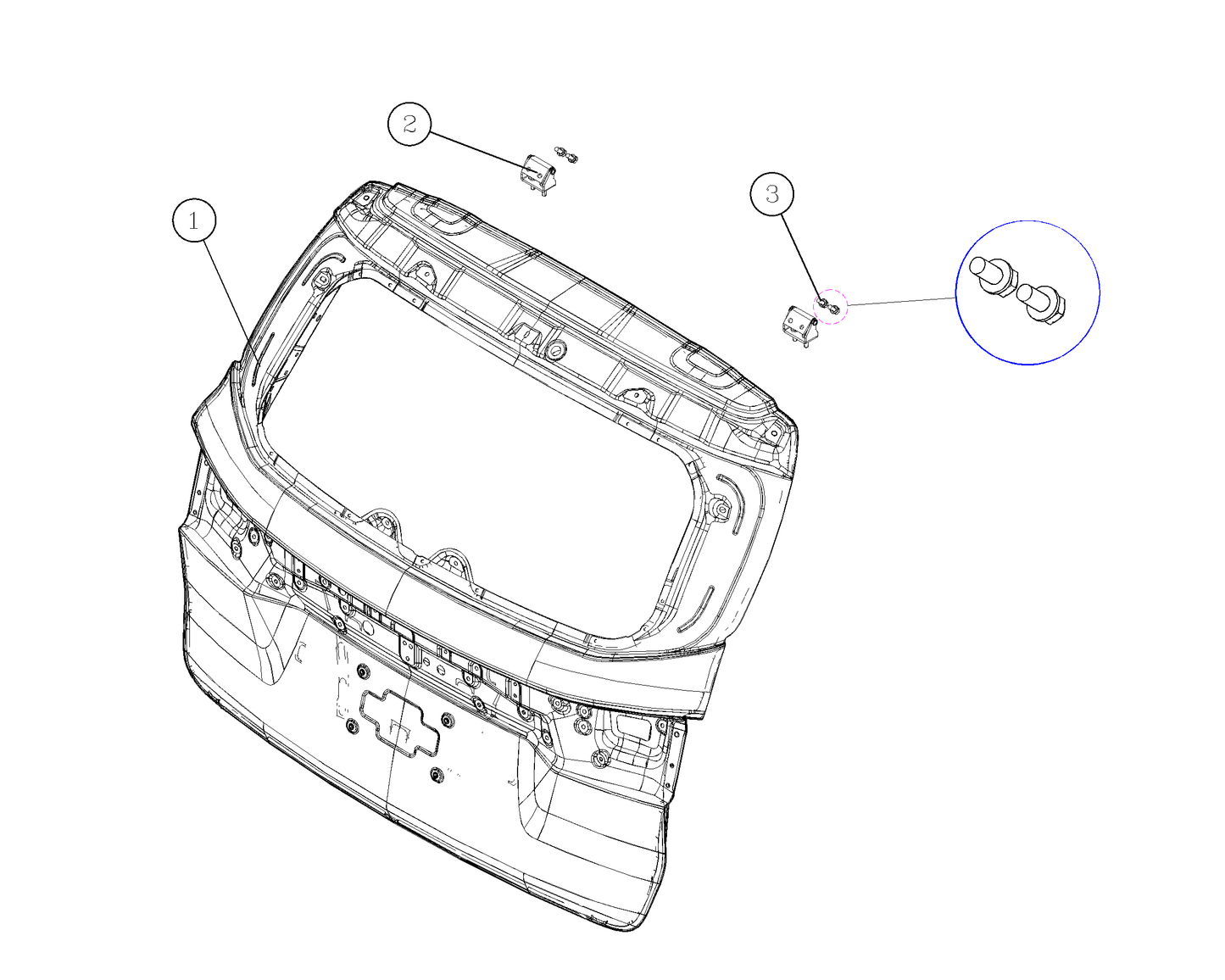 F1T1 - Rear door assembly