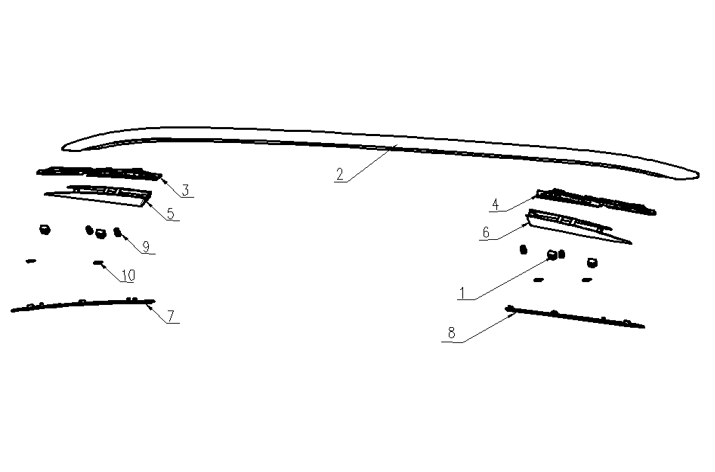 F1T1 - LEFT LUGGAGE RACK ASSEMBLY
