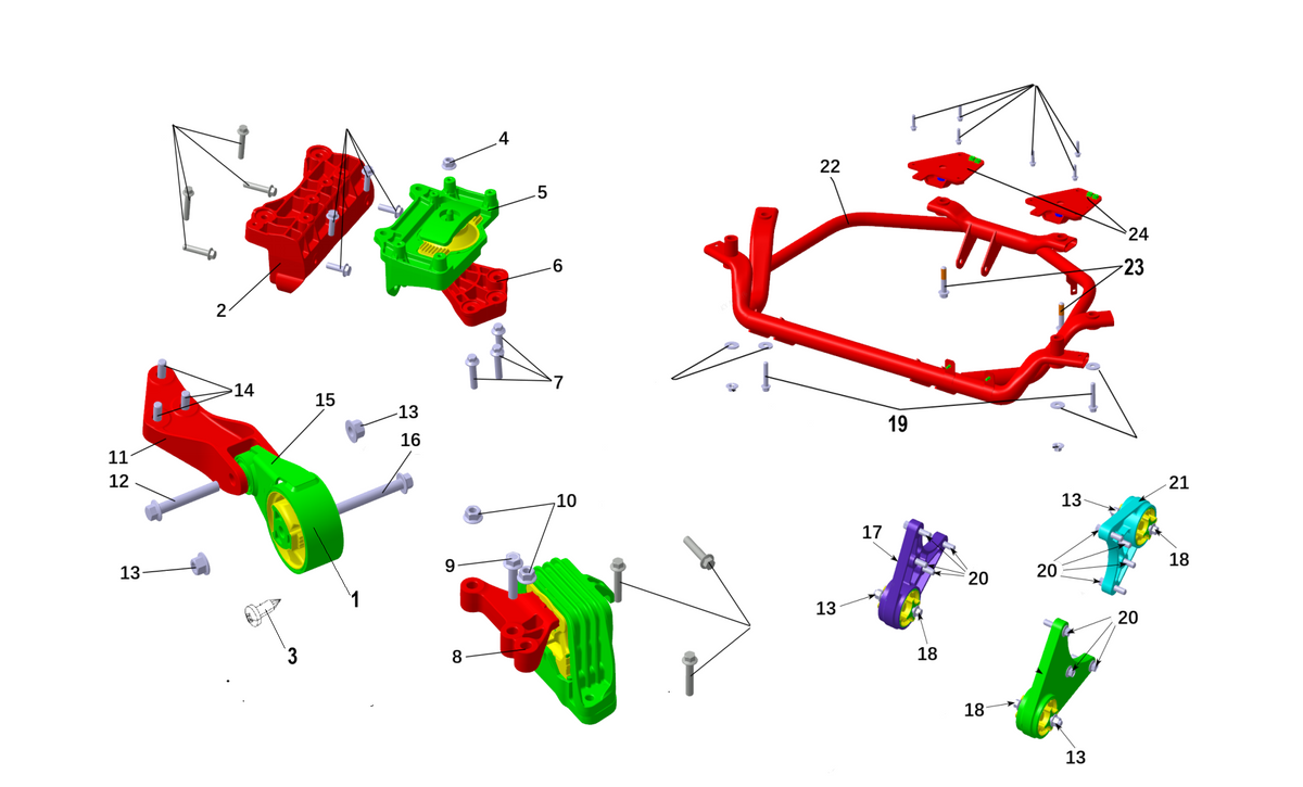 F1F2 - ENGINE MOUNT MODULE