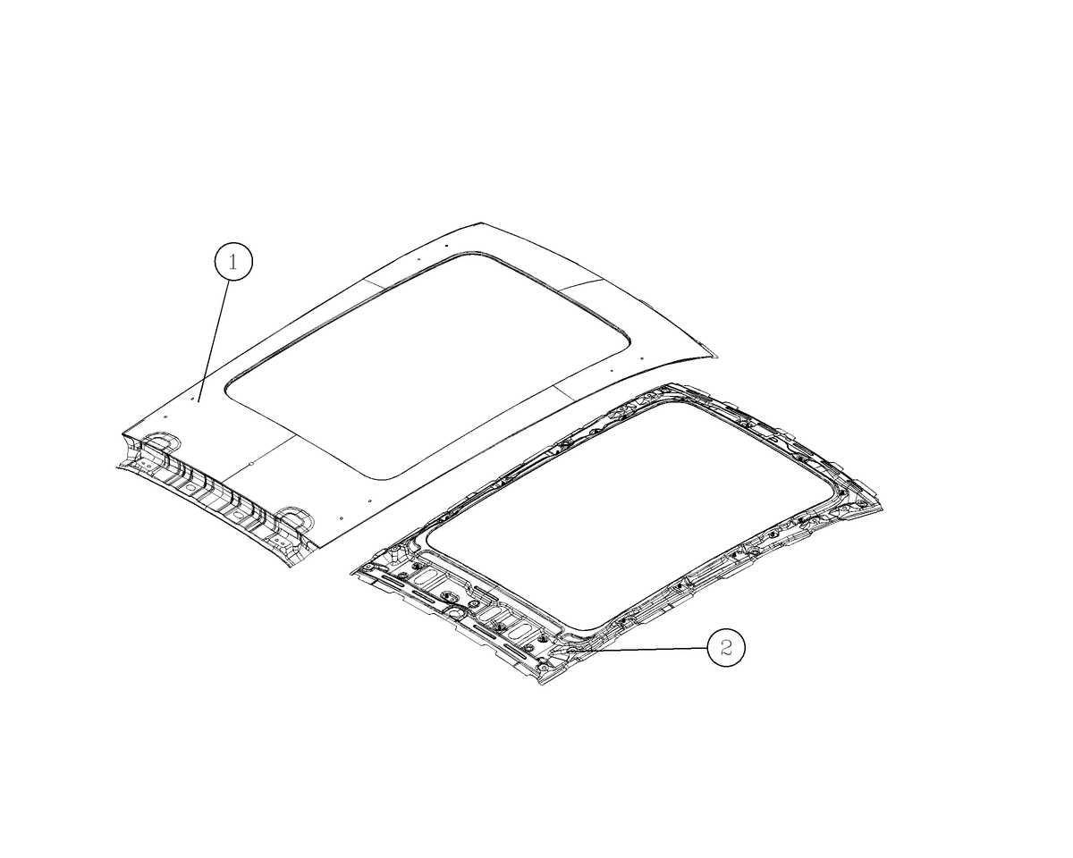 F1T1 - PANORAMIC ROOF COVER ASSEMBLY