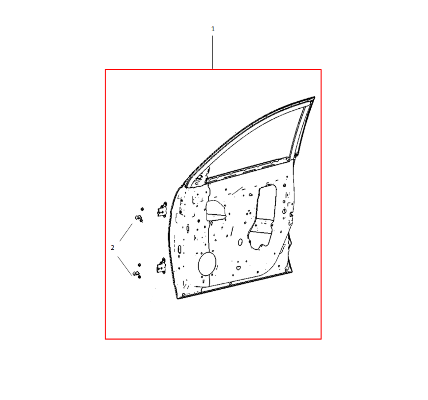 F1T1 - Right front door assembly