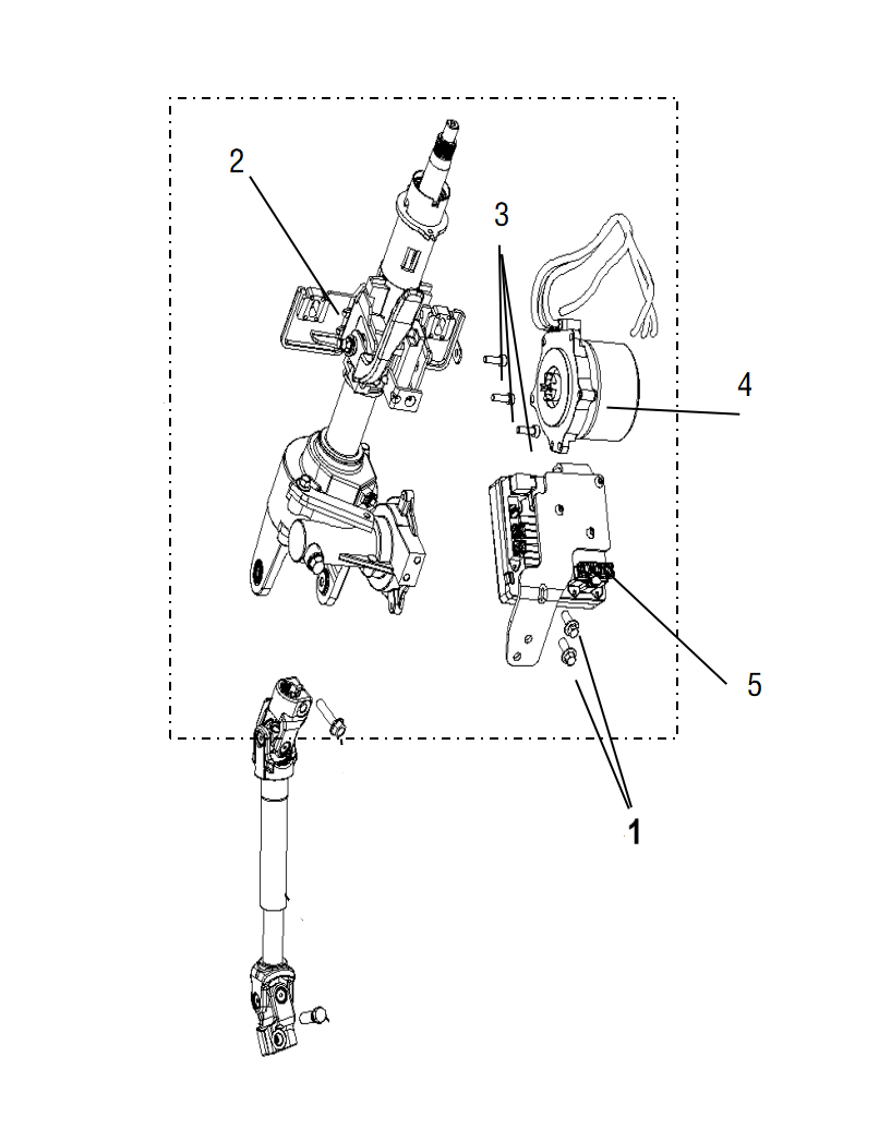 F1T1 - EPS STEERING COLUMN ASSEMBLY