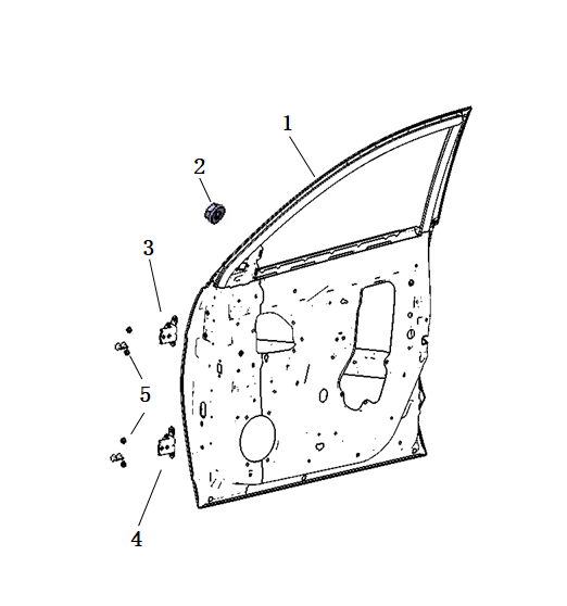F1T1 - Right front door assembly (illuminated version)
