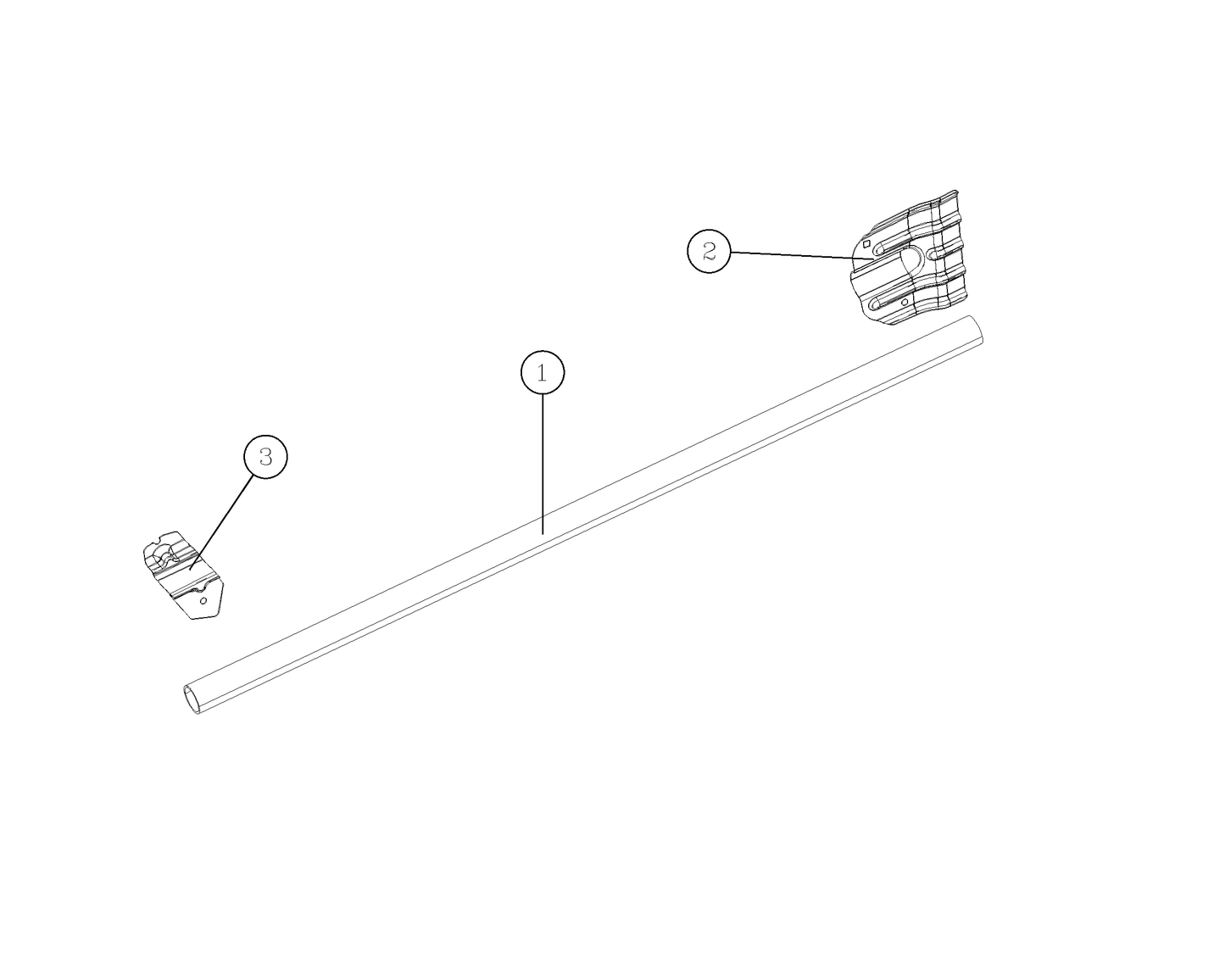F1T1 - Right front right door crash tube assembly