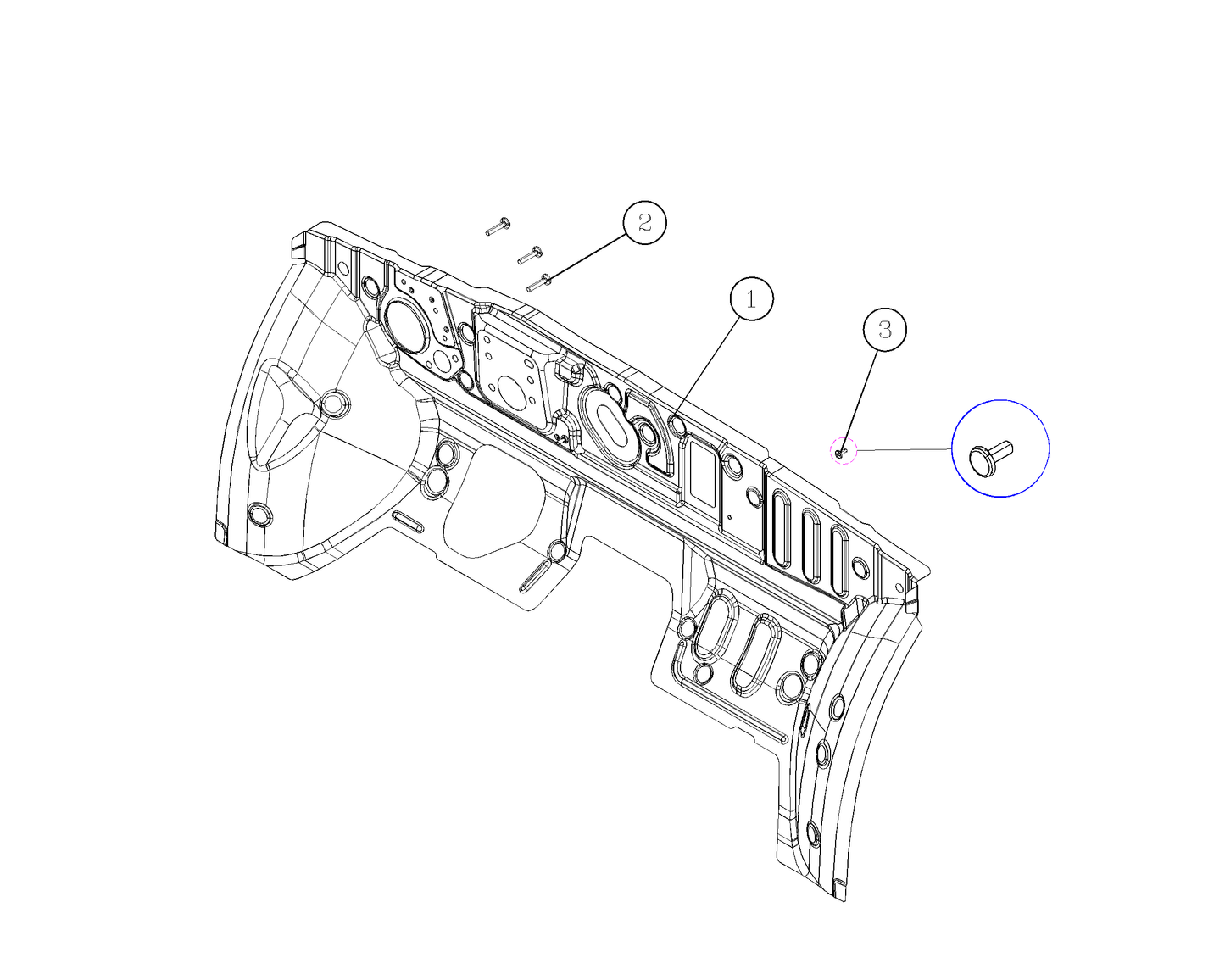 F1T1 - Front wall plate body assembly
