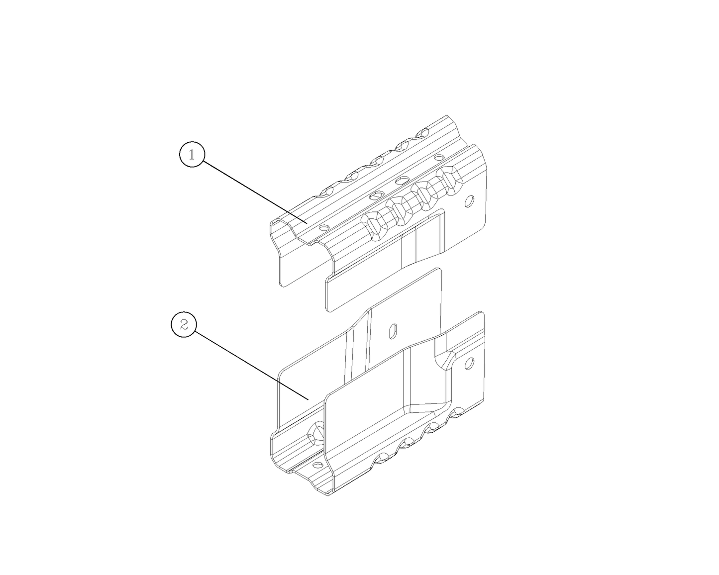 F1T1 - Right bracket assembly of front anti-collision beam