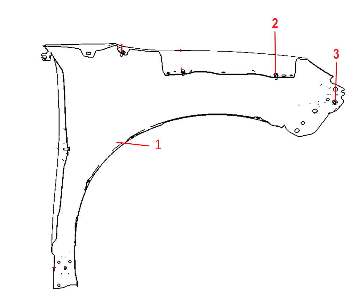 F1F2 - FENDER ASSEMBLY
