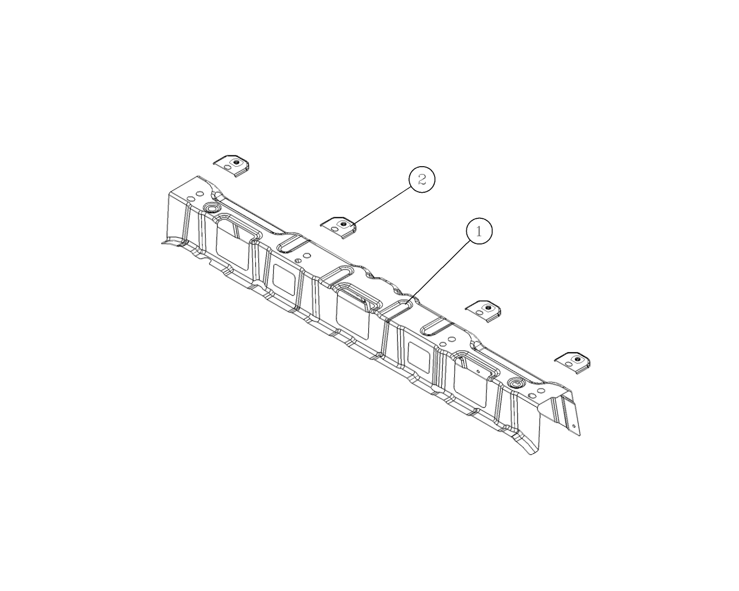 F1T1 - 5-seater version rear seat welding assembly