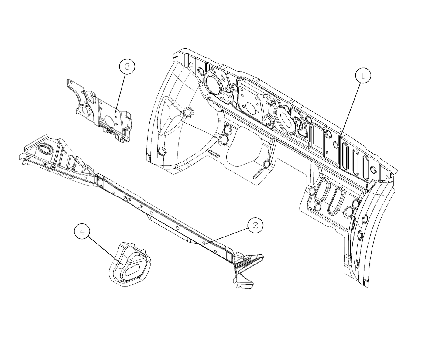 F1T1 - Front wall plate subassembly II
