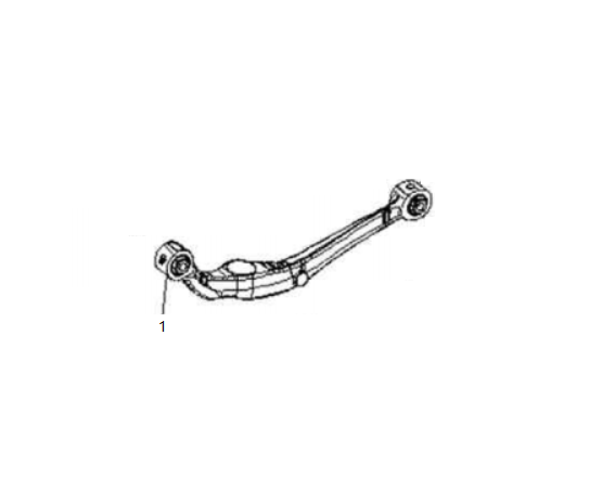F1T1 - Left rear suspension swing arm assembly