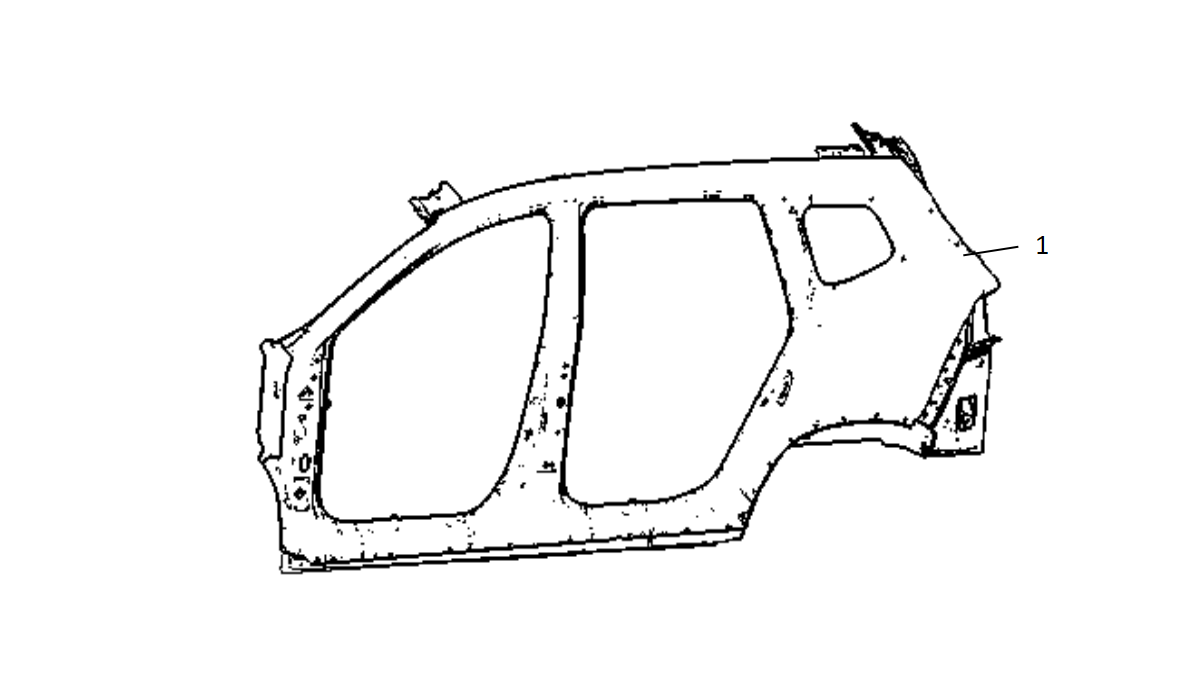 F1T1 - Left side wall assembly
