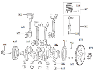 B1B1 - Combustion Engine Pistons Assembly