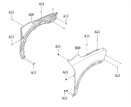 B2B1 - Front Fenders