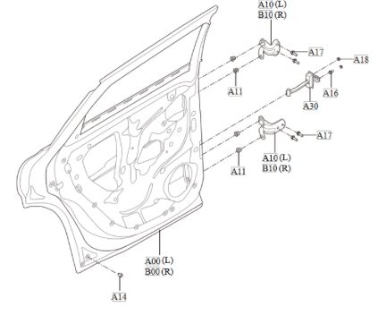 B1B1 - Rear Door Assembly