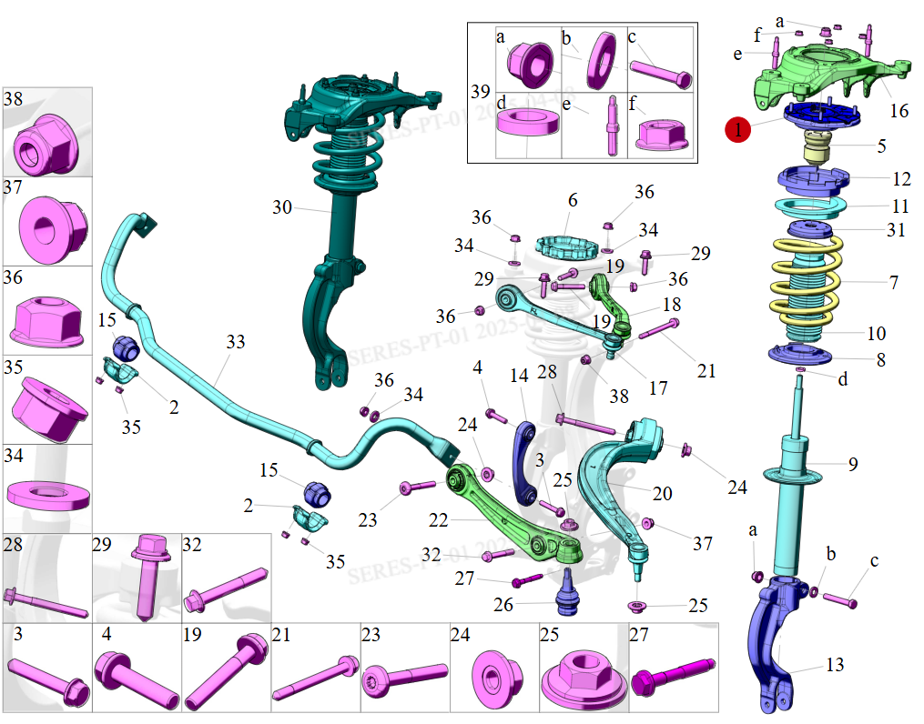 S1F1 - Assembly: Front Suspension