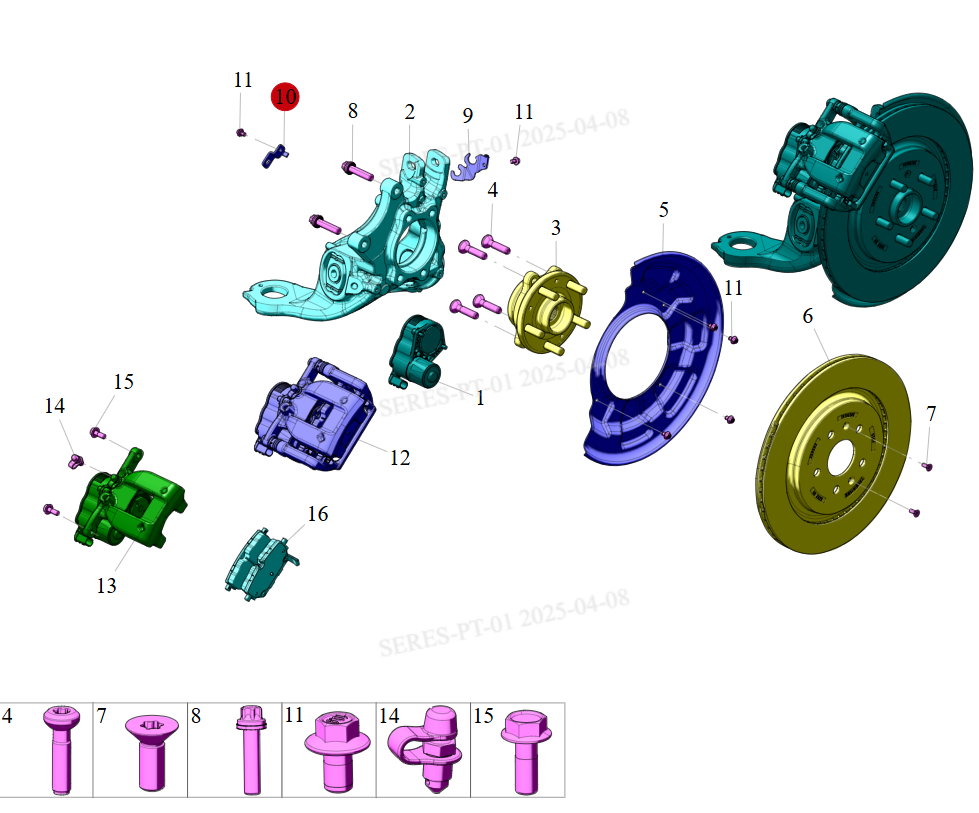 S1F1 - Assembly: Rear Brake