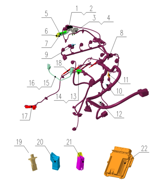B1T1 - Engine Wiring Harness