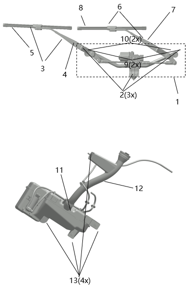 B1T1 - Front Windshield Wiper Assembly