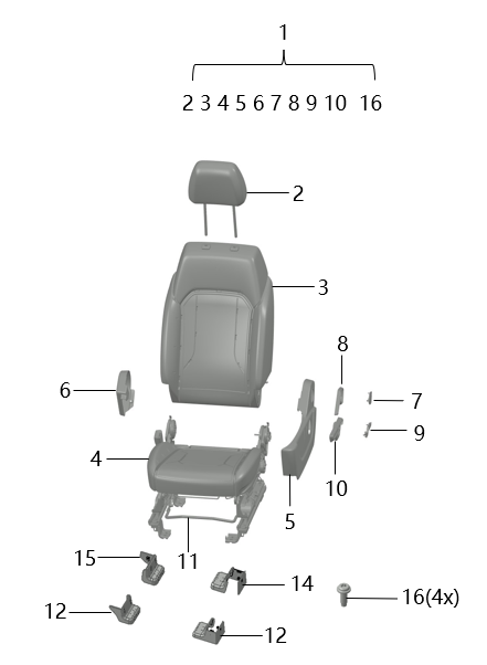 B1T1 - Driver's Seat Assembly