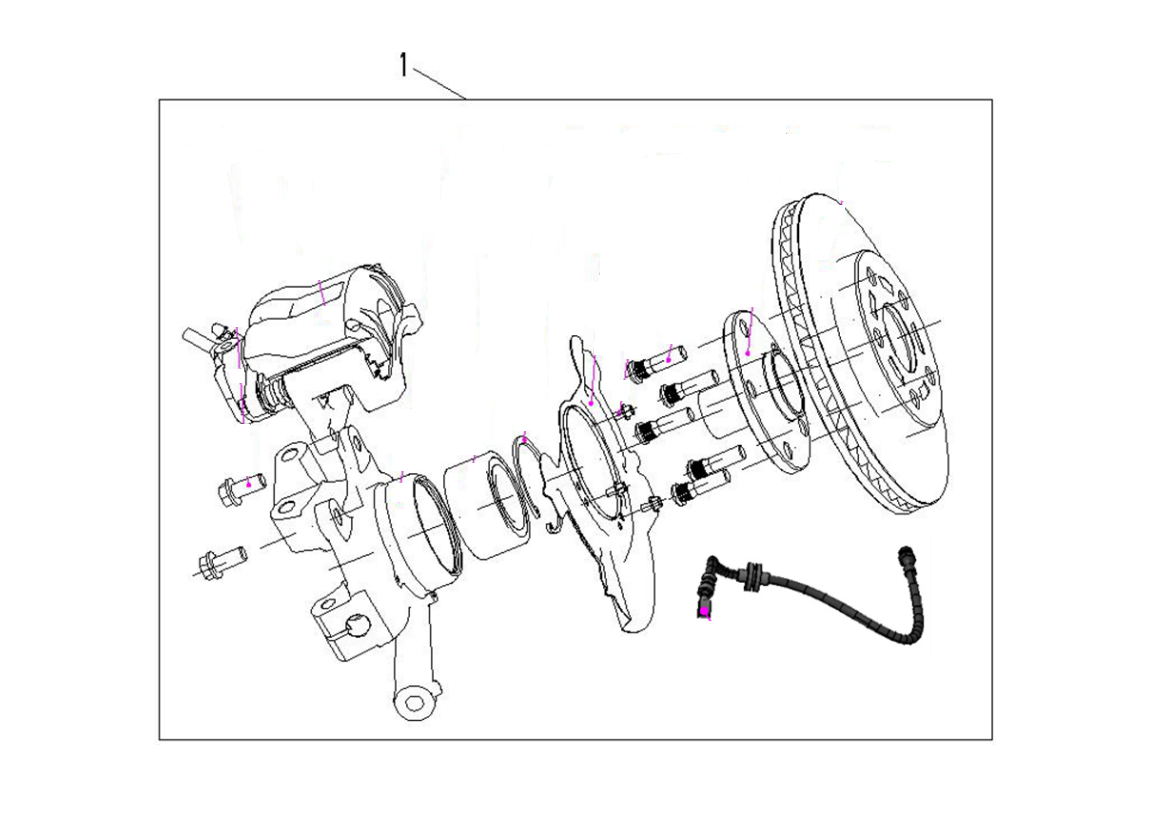 F1T1 - Knuckle belt hub assembly module