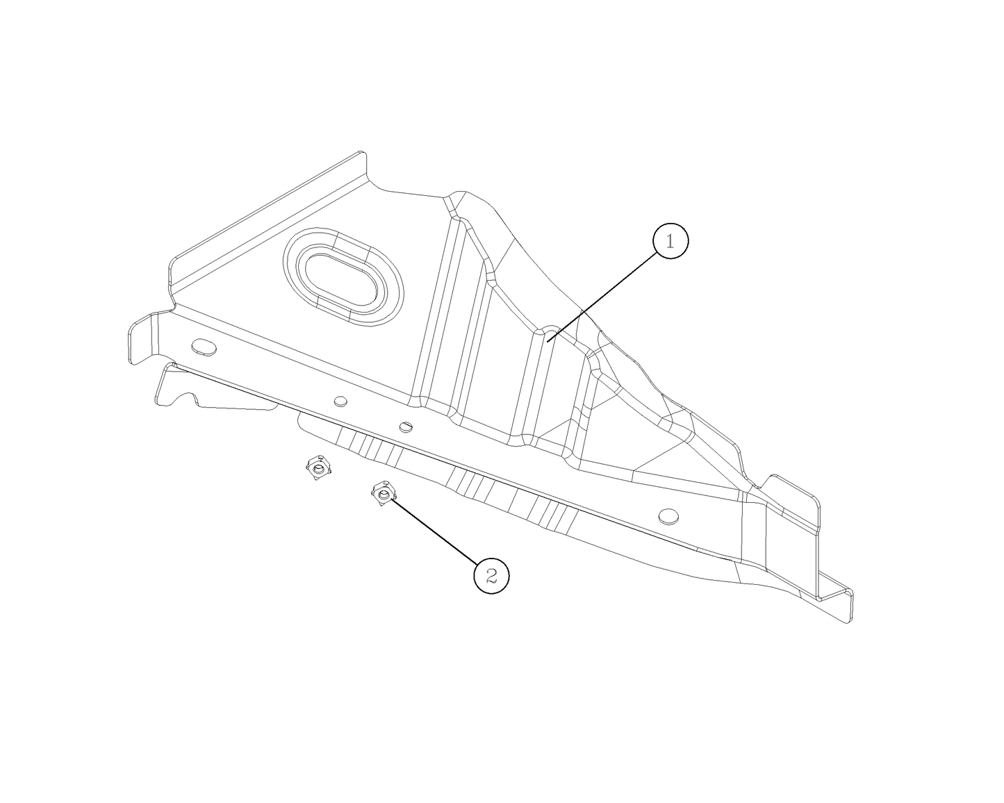 F1T1 - Dash panel lower beam inner plate left connecting plate assembly