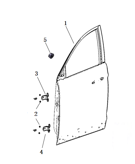 F1T1 - Left front door assembly (illuminated version)