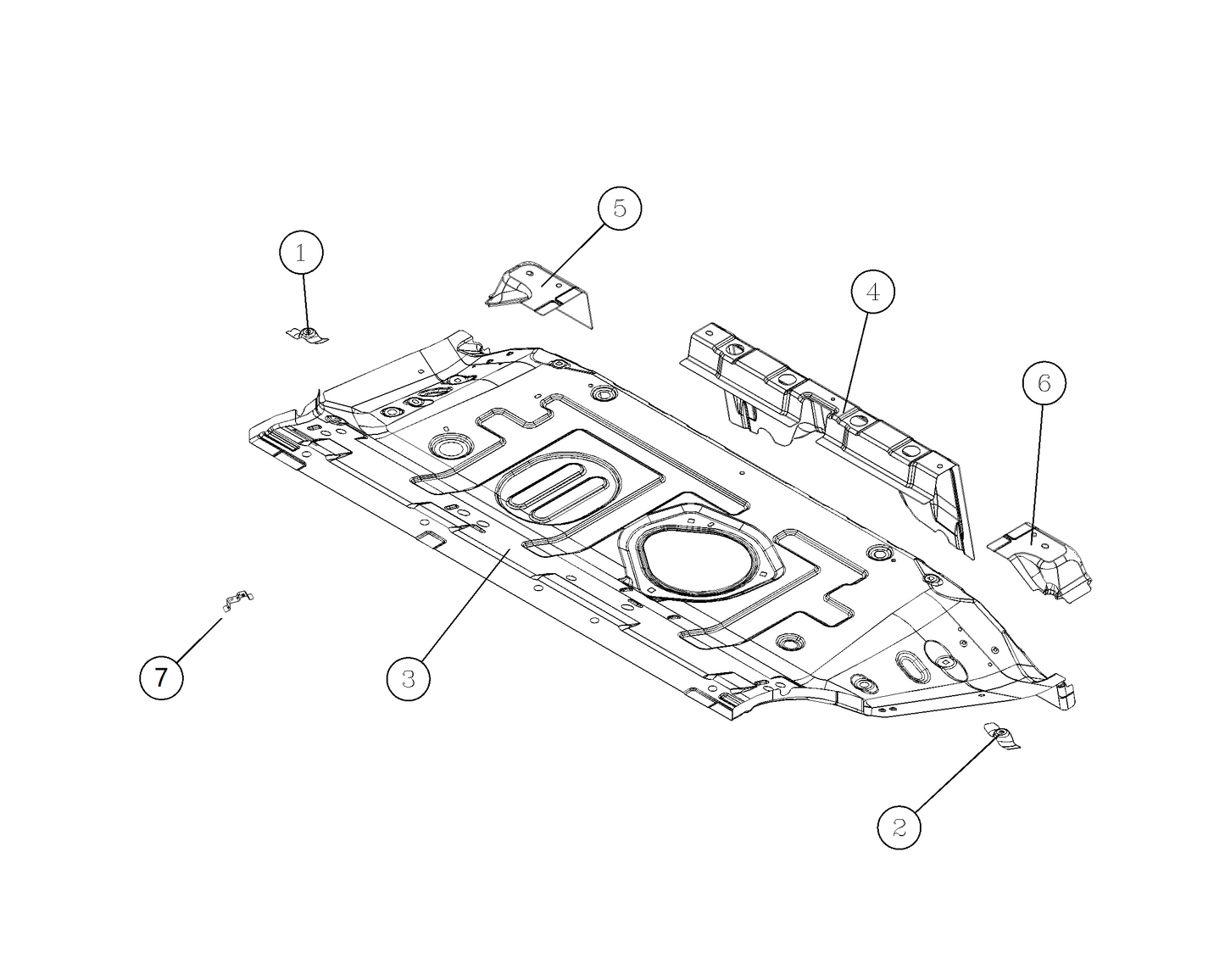F1T1 - Middle floor panel assembly
