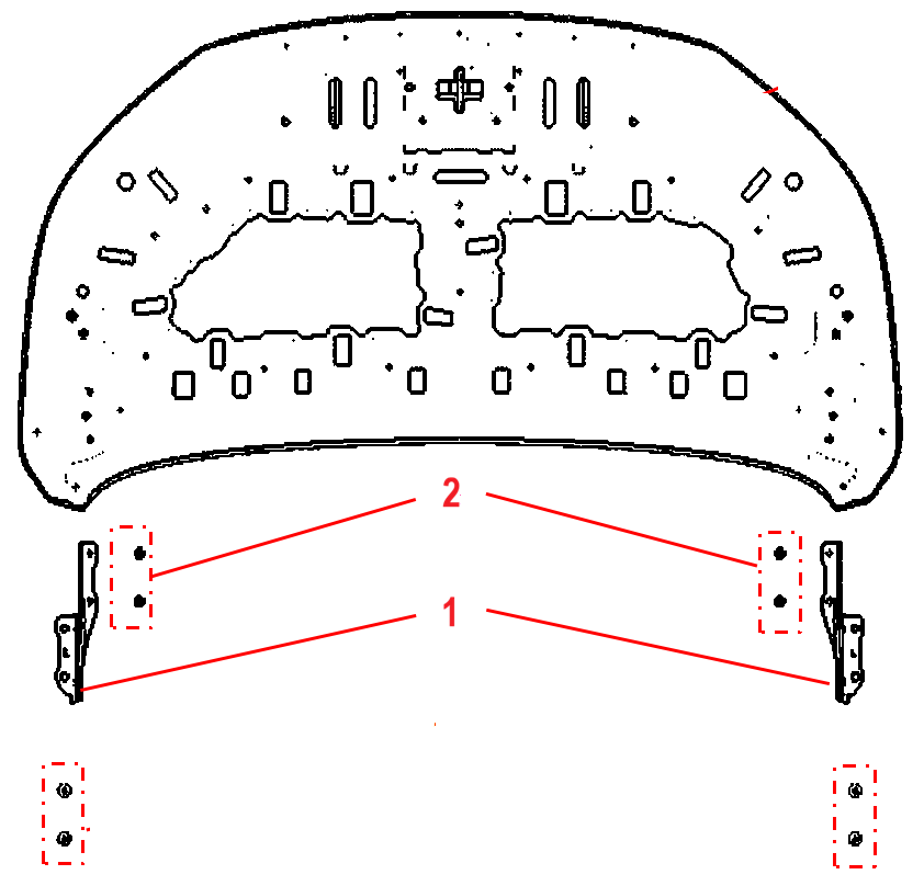F1N1 - ENGINE HOOD WELDING ASSEMBLY