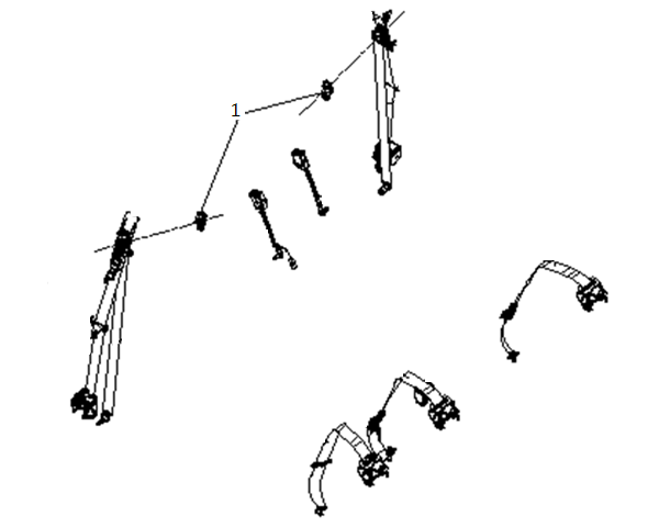 F1T1 - Seat belt height regulator assembly