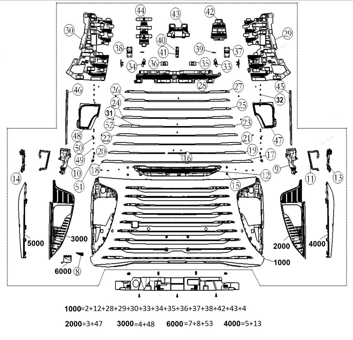 F1N1 - FRONT BUMPER ASSEMBLY