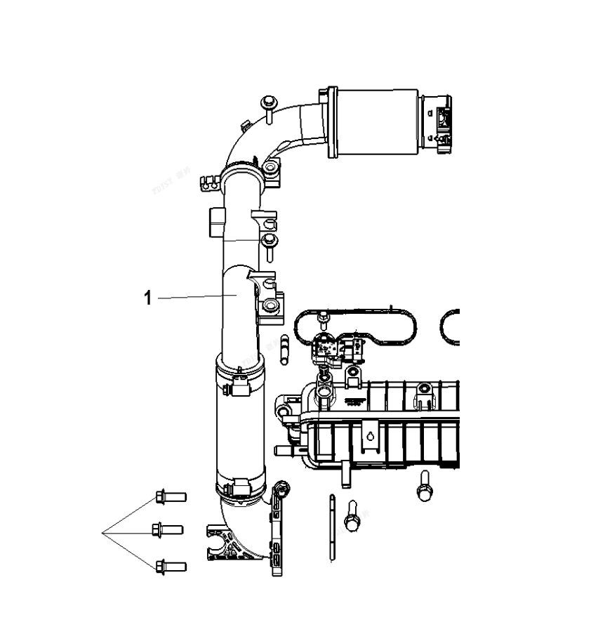 F1T1 - Intercooling piping module