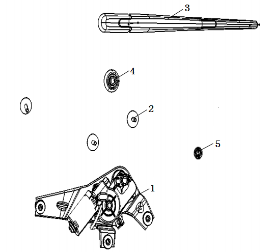 F1T1 - Rear windshield wiper module