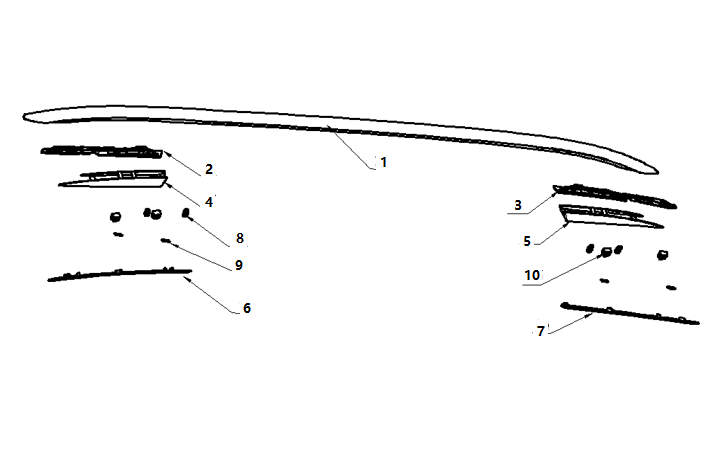 F1T1 - Right luggage rack assembly