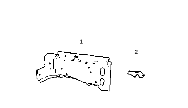 F1T1 - left front side beam assembly