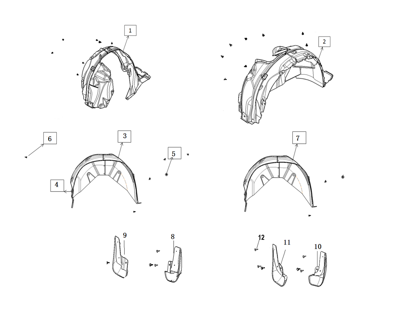 F1T1 - Wheel cover mudguard module