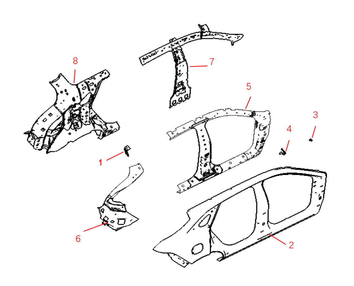 F1F2 - RIGHT SIDE ASSEMBLY