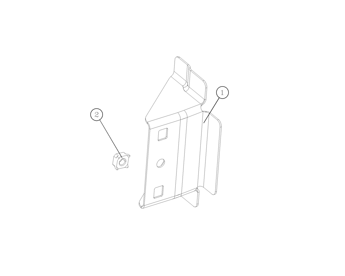 F1T1 - MOUNTING NUT PLATE ASSEMBLY OF BACK DOOR STOP BLOCK
