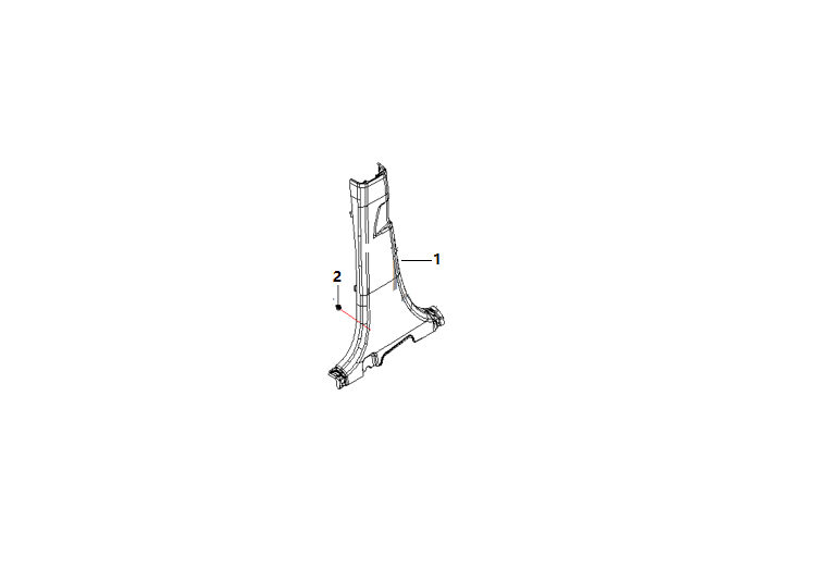 F1T1 - Left B-pillar lower guard plate assembly