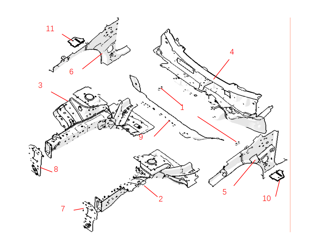 F1F2 - FRONT COMPARTMENT ASSEMBLY