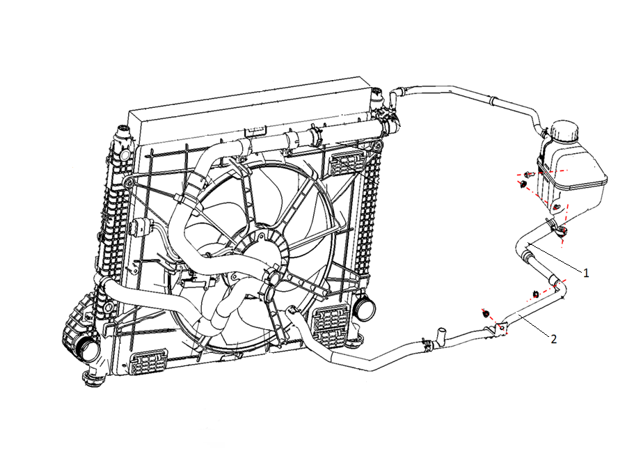 F1T1 - Engine water supply pipe assembly