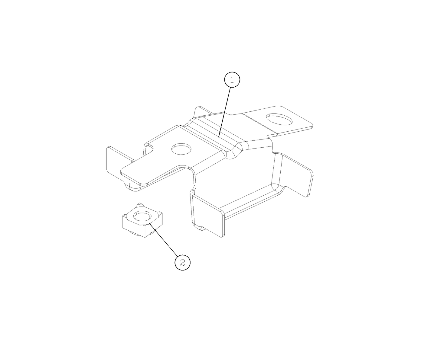 F1T1 -  Mounting reinforcing plate assembly of rear seat 