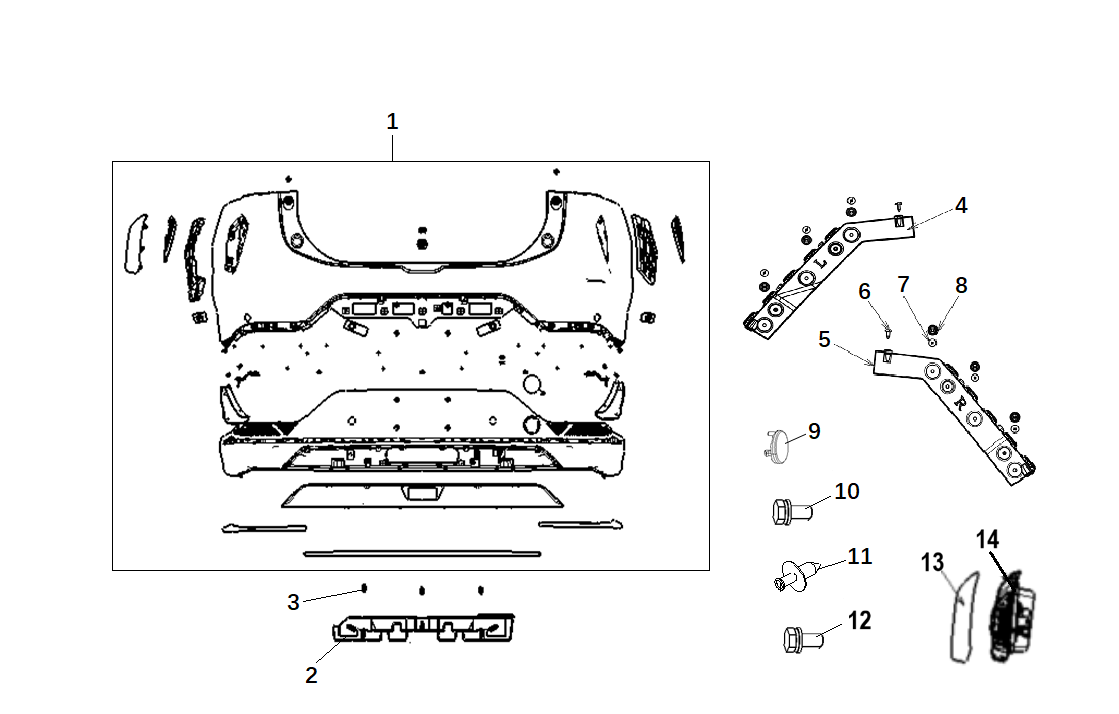 F1F2 - REAR BUMPER MODULE