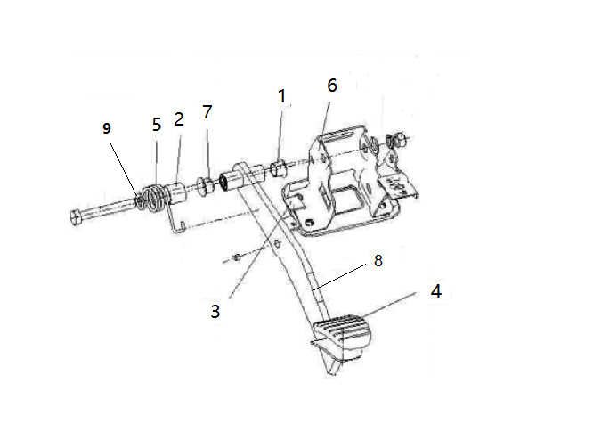 F1T1 - Brake pedal assembly